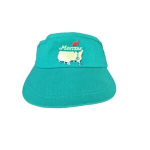 The Masters Augusta National Golf Green Visor. Adjustable. Made In U.S.A.